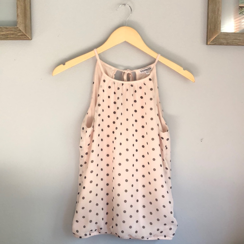 Express Polka Dotted Sleeveless Blouse